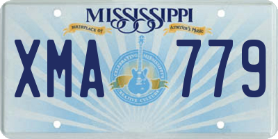 MS license plate XMA779