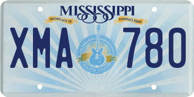 MS license plate XMA780
