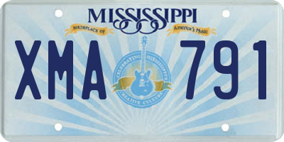 MS license plate XMA791