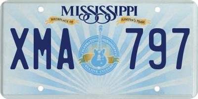 MS license plate XMA797