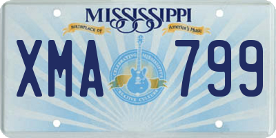 MS license plate XMA799