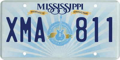 MS license plate XMA811