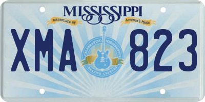 MS license plate XMA823