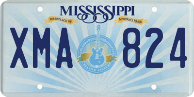 MS license plate XMA824