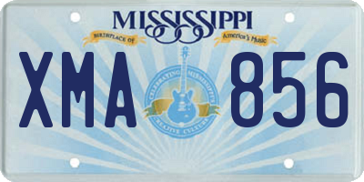 MS license plate XMA856