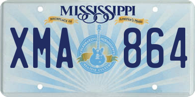 MS license plate XMA864