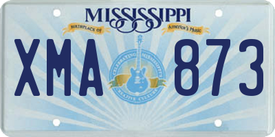 MS license plate XMA873