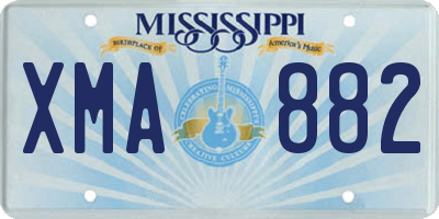 MS license plate XMA882