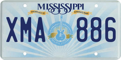MS license plate XMA886