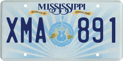 MS license plate XMA891