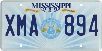 MS license plate XMA894