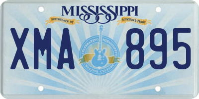 MS license plate XMA895