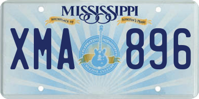 MS license plate XMA896