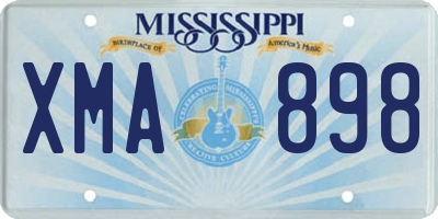 MS license plate XMA898