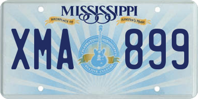 MS license plate XMA899