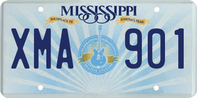 MS license plate XMA901