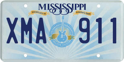 MS license plate XMA911