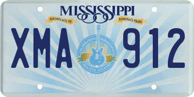 MS license plate XMA912