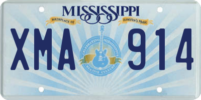 MS license plate XMA914