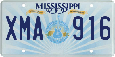MS license plate XMA916