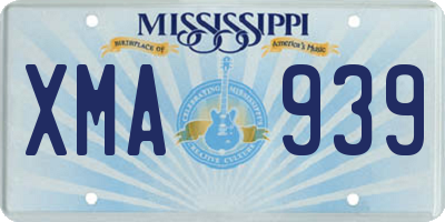 MS license plate XMA939