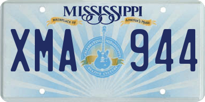 MS license plate XMA944