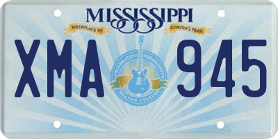MS license plate XMA945