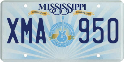 MS license plate XMA950