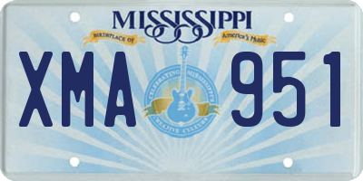 MS license plate XMA951