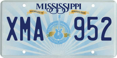 MS license plate XMA952