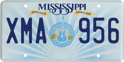 MS license plate XMA956