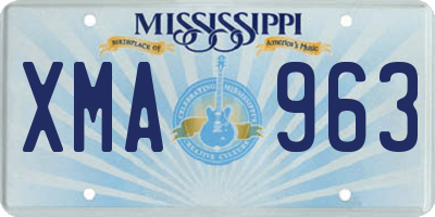 MS license plate XMA963
