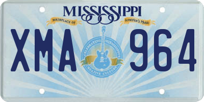 MS license plate XMA964