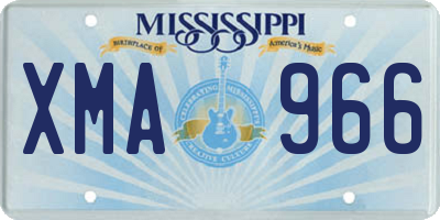 MS license plate XMA966