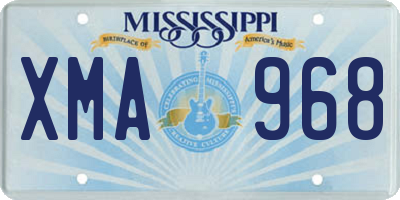 MS license plate XMA968