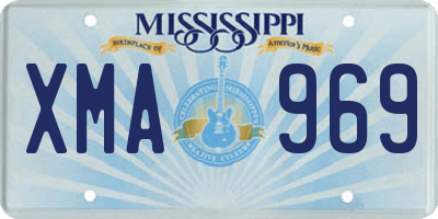 MS license plate XMA969