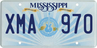 MS license plate XMA970