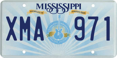 MS license plate XMA971
