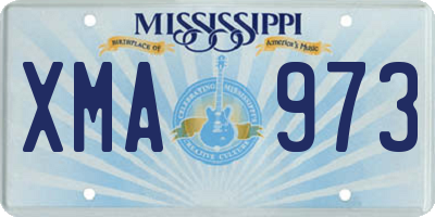 MS license plate XMA973
