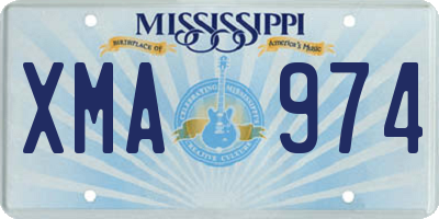 MS license plate XMA974