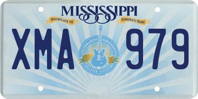 MS license plate XMA979