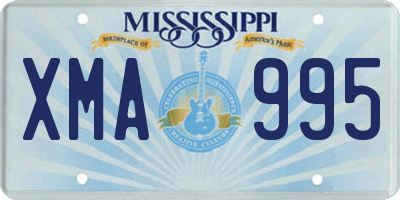 MS license plate XMA995