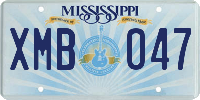 MS license plate XMB047