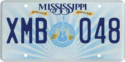 MS license plate XMB048