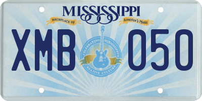 MS license plate XMB050