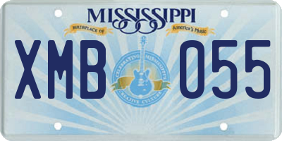 MS license plate XMB055
