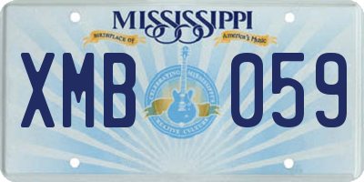 MS license plate XMB059