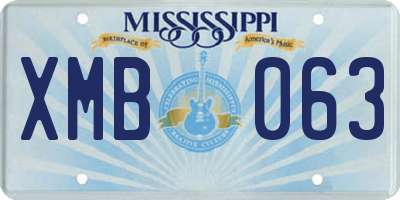 MS license plate XMB063