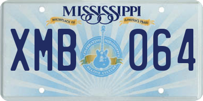 MS license plate XMB064