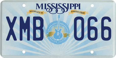 MS license plate XMB066